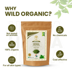 Wild Organic Henna Hair Colour Powder For Smooth Hair Pack