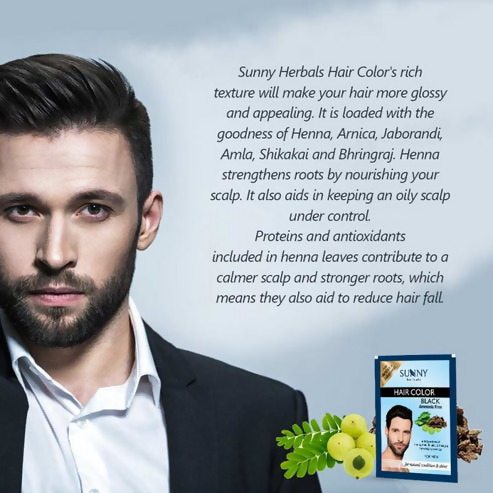 Sunny Herbals Hair Color Black - Men