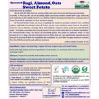 TummyFriendly Foods Certified Organic Sprouted Ragi, Almond, Oats, Sweet Potato Porridge Mix