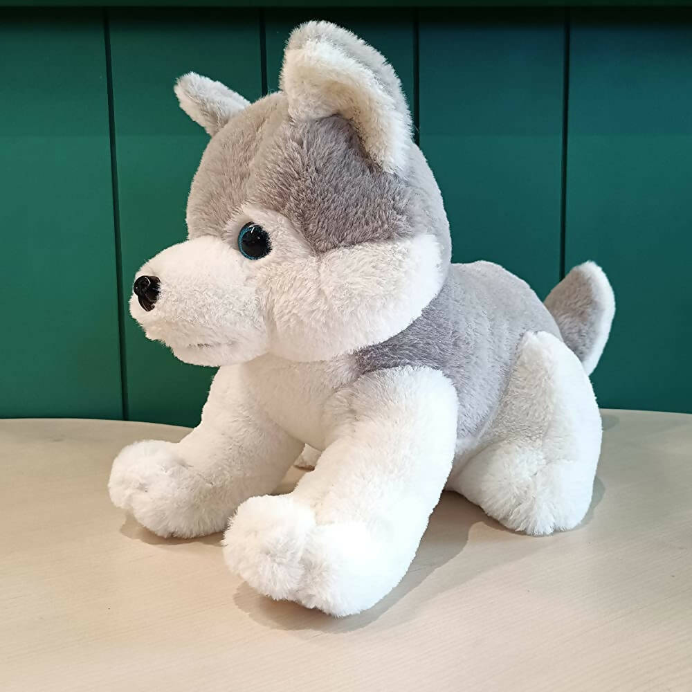 Webby Plush Husky Dog Stuffed Animal Puppy Soft Toy-Grey