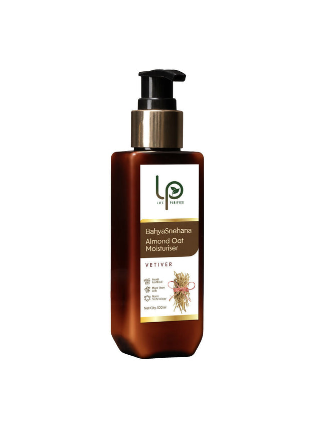 Life Purified Bahyasnehana Almond Oat Moisturiser - Body Lotion - Vetiver Hover Image