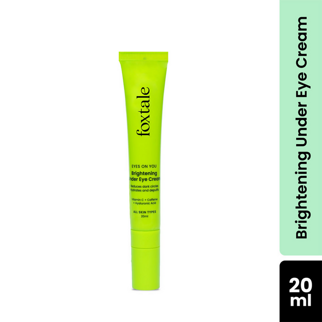 Foxtale Brightening Under Eye Cream with Vitamin-C, Caffeine & Hyaluronic Acid Main Image