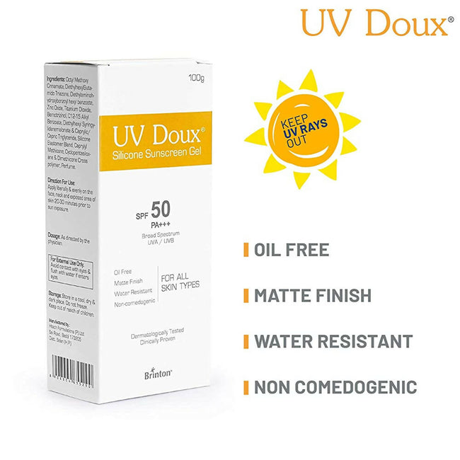 Brinton UV Doux Silicone Sunscreen Gel For Face & Body with SPF 50 PA+++ Main Image