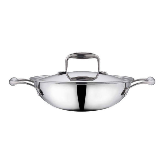 Vinod Platinum Triply Stainless Steel Kadai With Lid Main Image