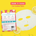 Chicnutrix Korean Illume Face Sheet Mask Infused With Lemon Essence Rich In Vitamin C Radiant and Glowing Skin, Korean Skincare
