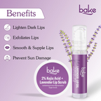 Bake Kojic Acid Lavender Lip Kit With Lip Balm SPF 50 & Lip Scrub For Dark & Pigmented Lips