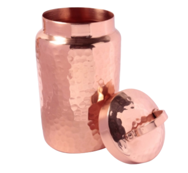 Isha Life Hammered Copper Container with Lid Main Image