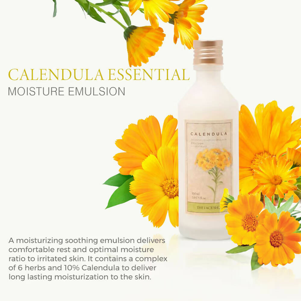 The Face Shop Calendula Essential Moisture Emulsion - Korean Skincare