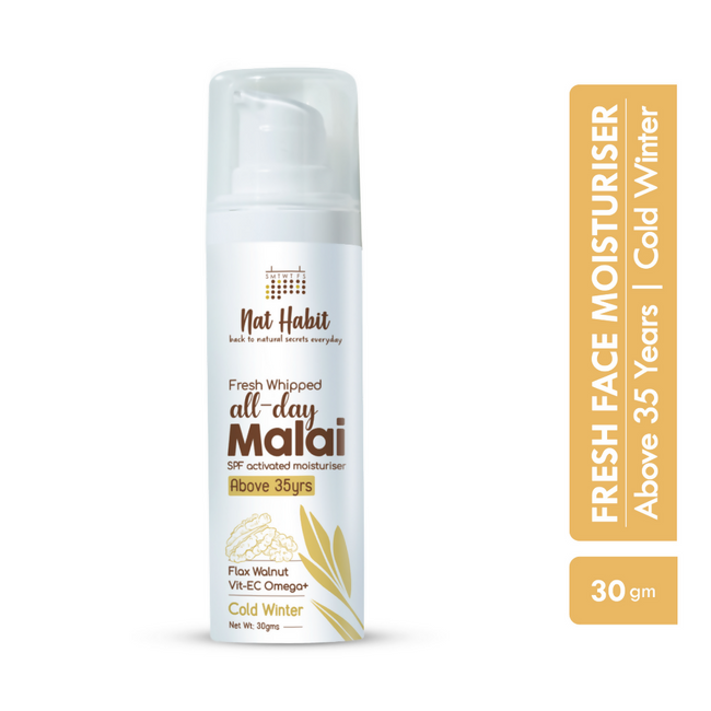 Nat Habit Flax Walnut Malai Face Moisturizer Main Image