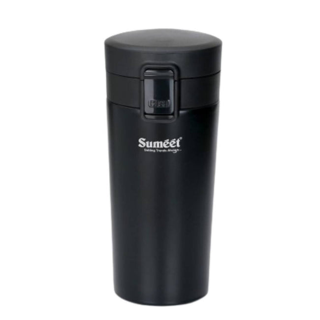 Sumeet Stainless Steel Vacuum Hot & Cold Tumbler - 350 ml (Black) Hover Image