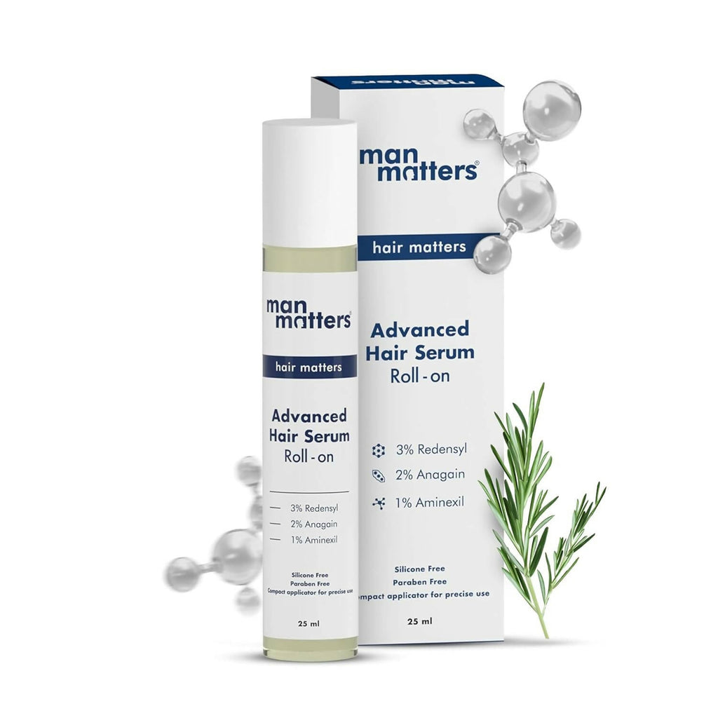 Man Matters Advanced Hair Growth Rosemary Serum Roll on, 3% Redensyl,2% Anagain,1% Aminexil & Rosemary Leaf Extract
