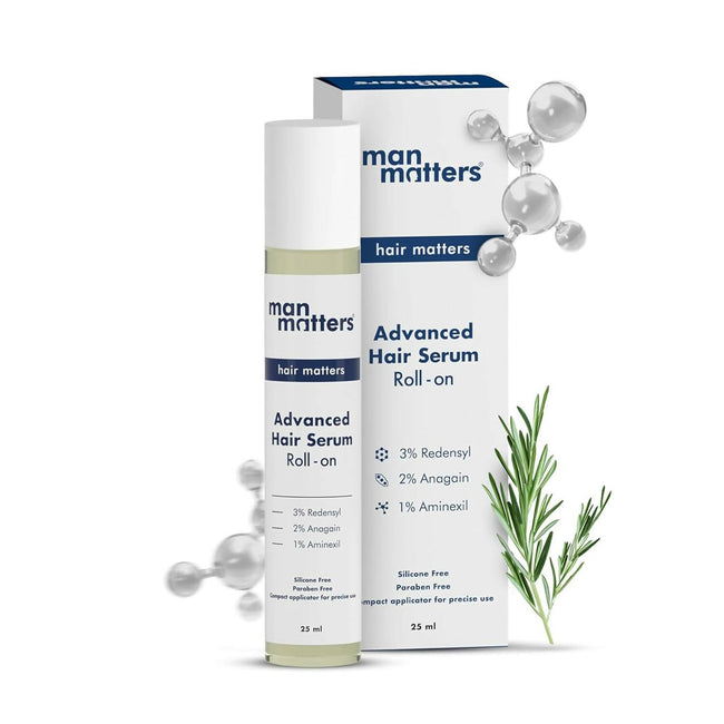 Man Matters Advanced Hair Growth Rosemary Serum Roll on, 3% Redensyl,2% Anagain,1% Aminexil & Rosemary Leaf Extract Main Image