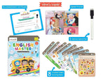 Braintastic Educational Game: English Master (6-99 Years) / Write & Wipe Reusable Activity Sheets/Kids Toy/ Free Puzzle