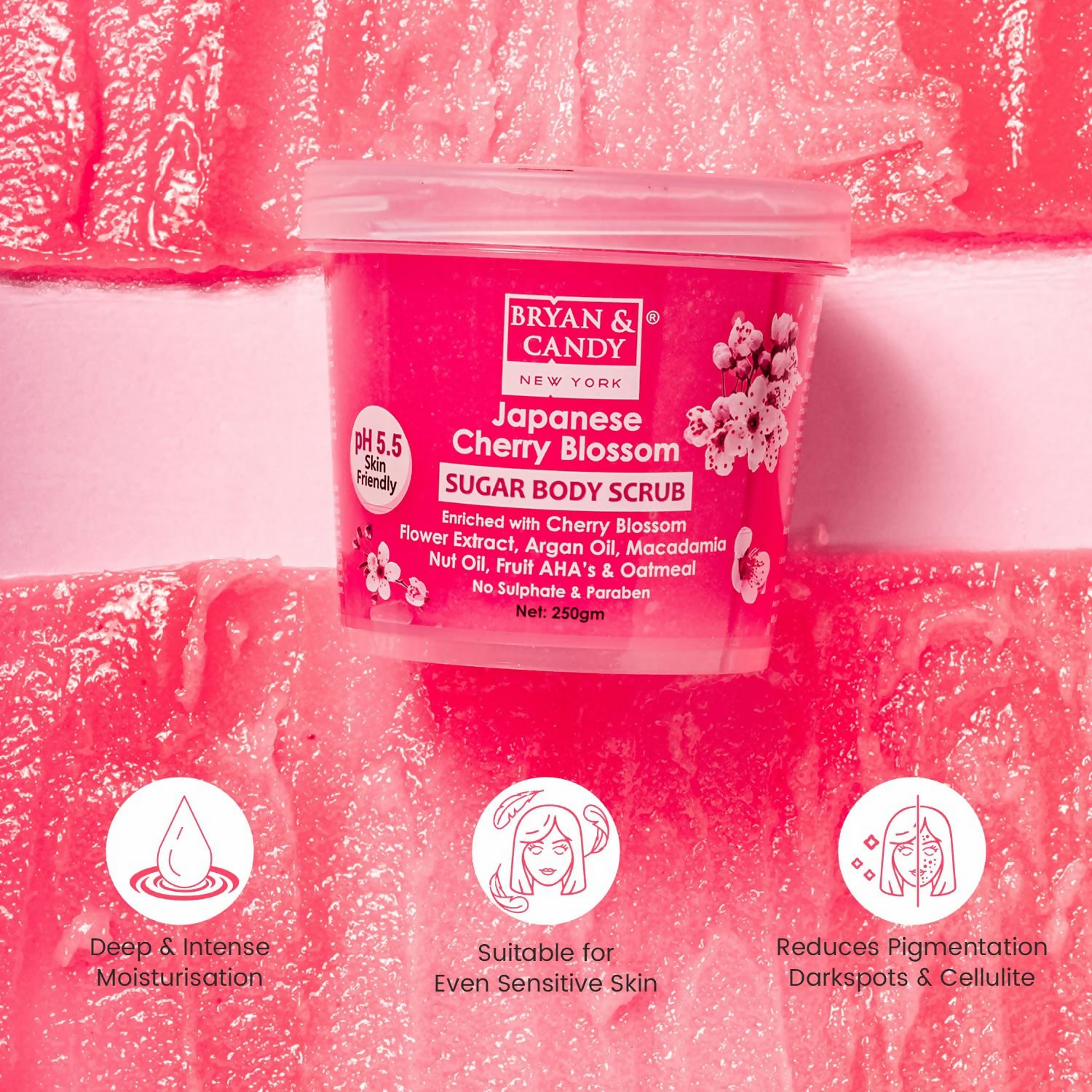 Bryan & Candy Japanese Cherry Blossom Sugar Body Scrub