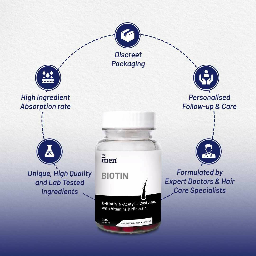 ForMen Biotin 10,000mcg Tablets for Hair Growth