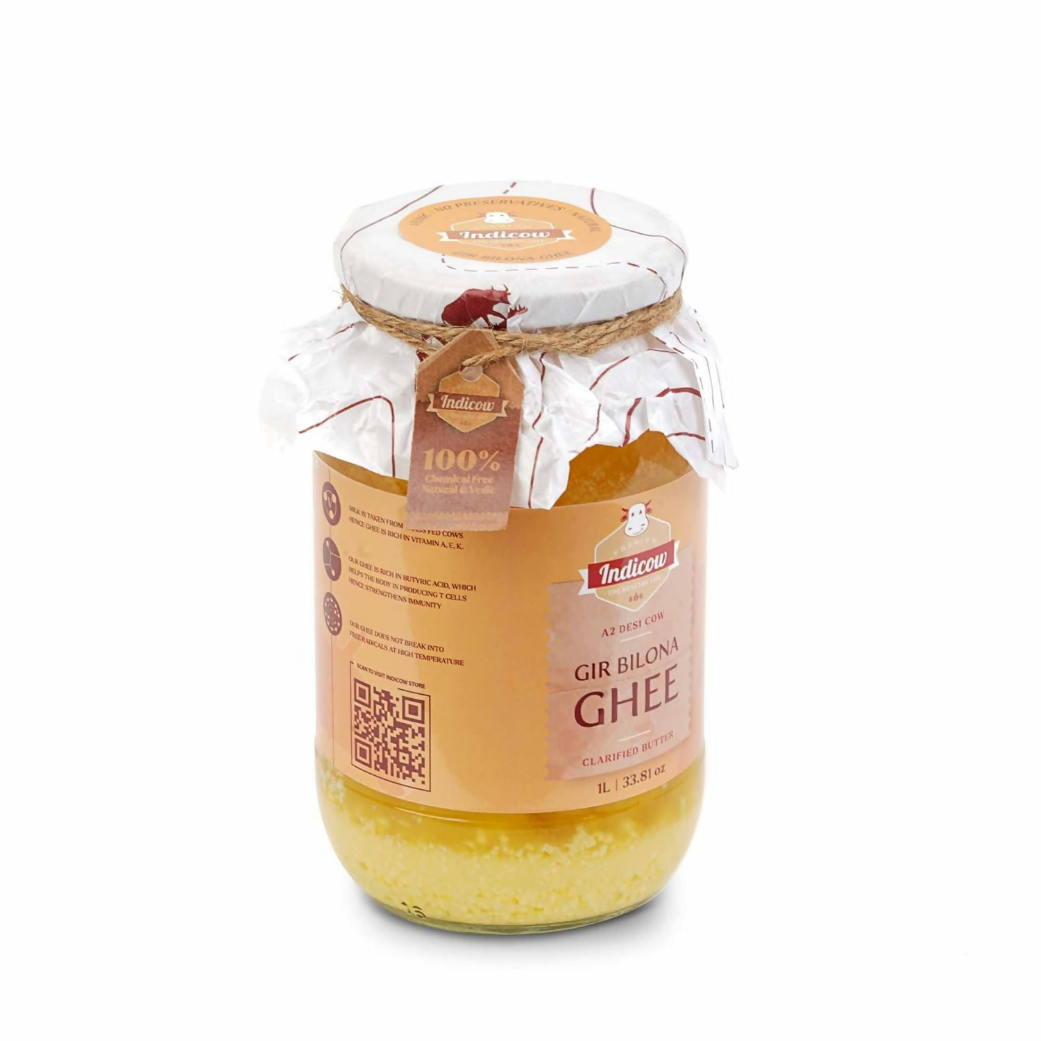 Indicow Foods Pure Authentic A2 Gir Cow Ghee