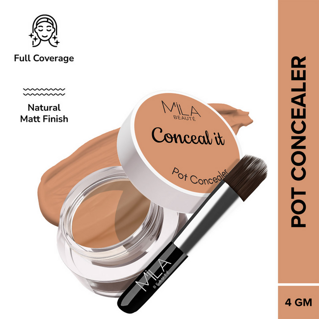 Mila Beaute Conceal It Pot Concealer Creamy Matte Finish with SPF 15 - Natural Nude Main Image