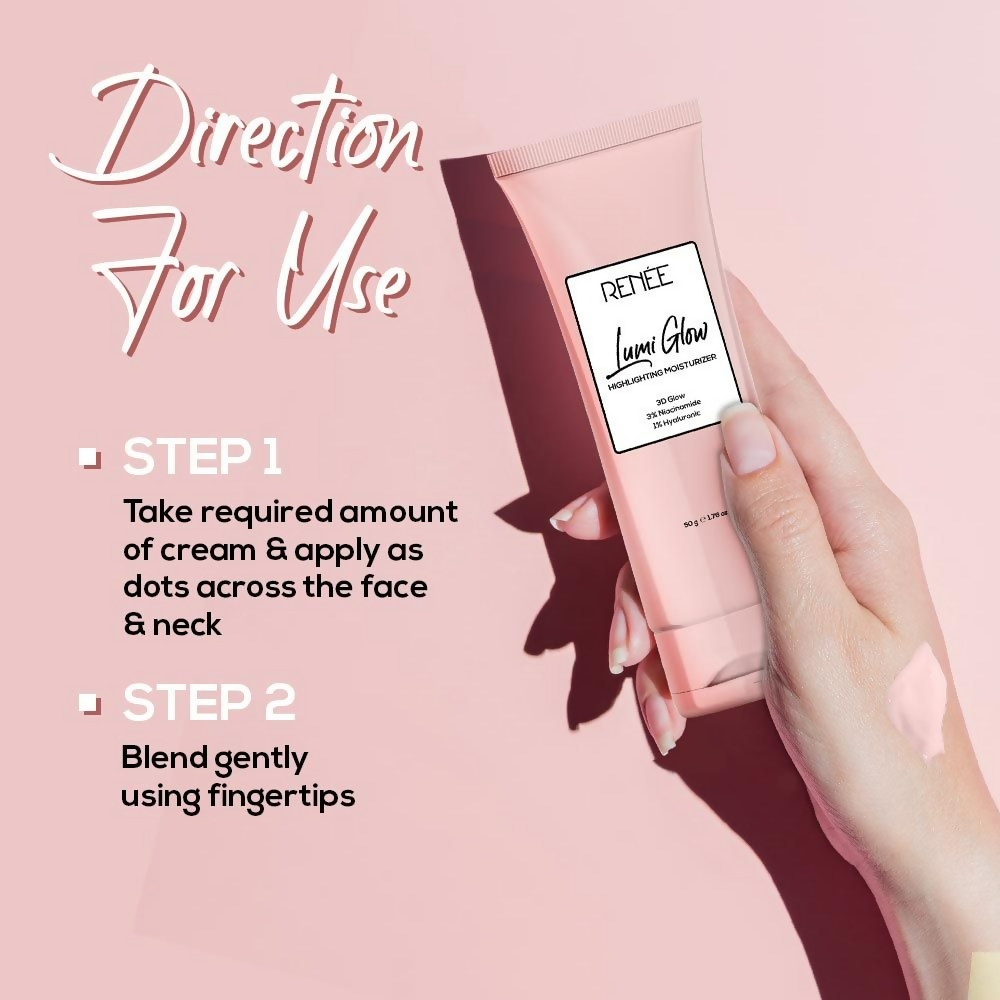 Renee Cosmetics Lumi Glow Highlighter Moisturizer 3D Glow 3% Niacinamide 1% Hyaluronic