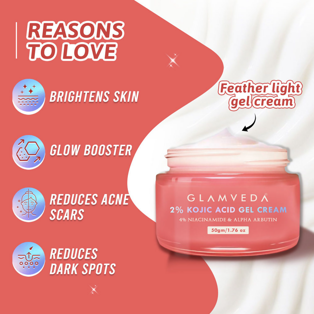 Glamveda 2% Kojic Acid Gel Cream
