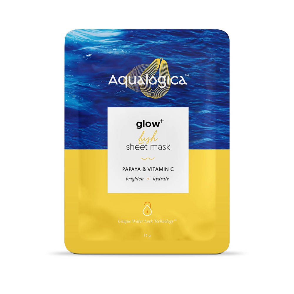 Aqualogica Glow+ Lush Sheet Mask, Instant Hydration & Glowing Skin