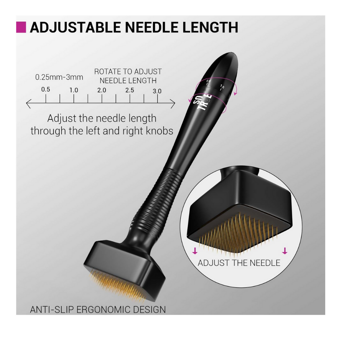 Sotrue Derma Stamp for Hair Growth | Adjustable Needles 0.25mm to 3mm