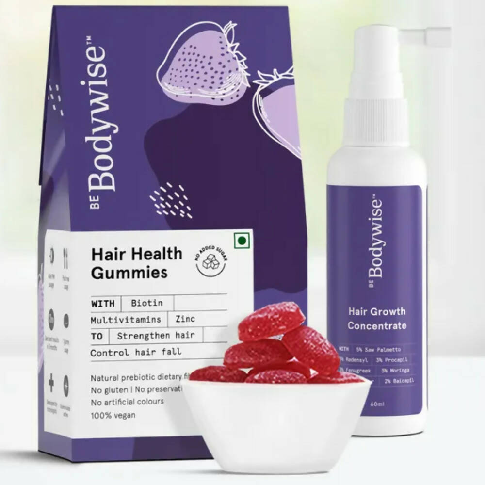 BeBodywise Hair Growth Concentrate and Hair Health Gummies