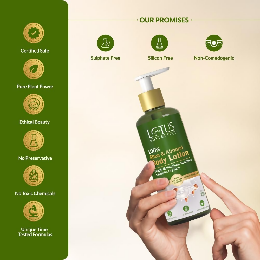 Lotus Botanicals 100% Shea & Almond Body Lotion