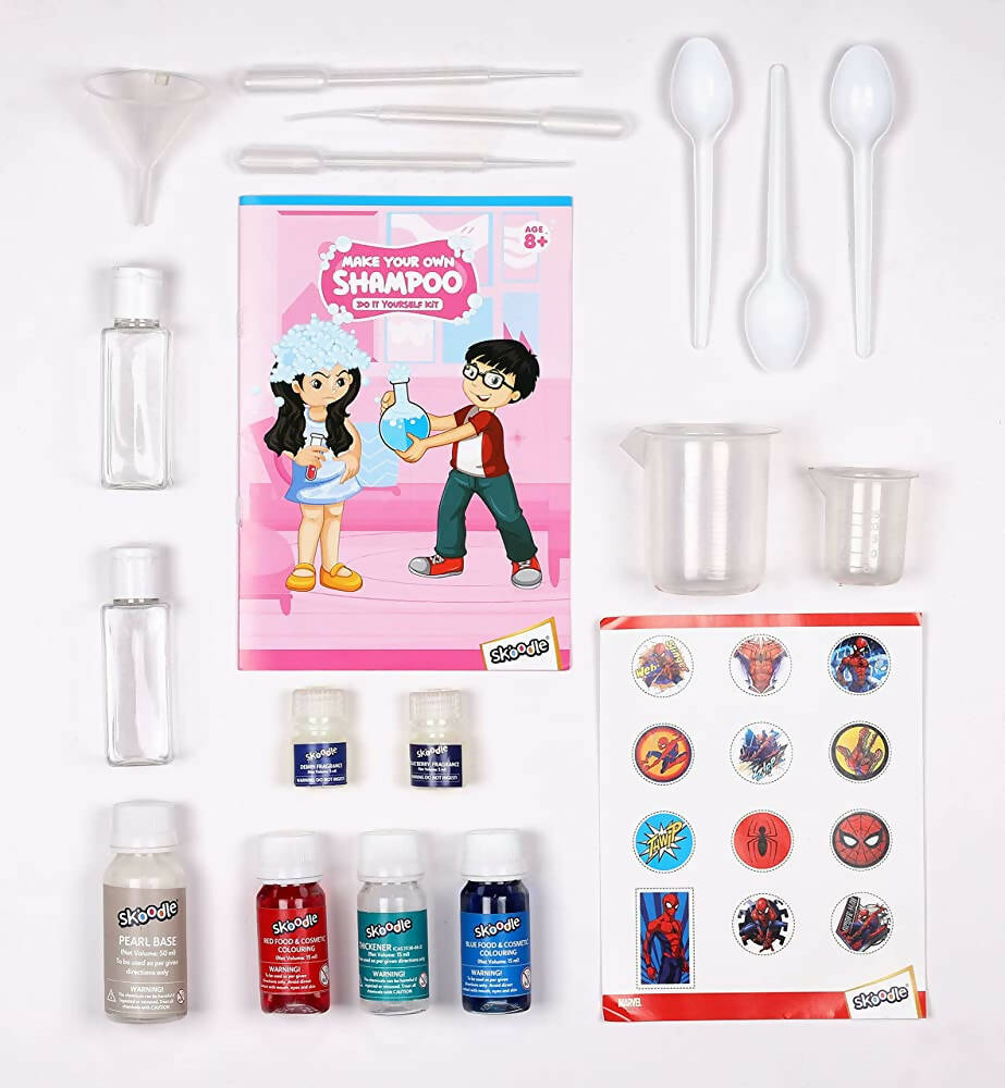 Skoodle Marvel Spiderman Make Your Own Shampoo - Do It Yourself Kit