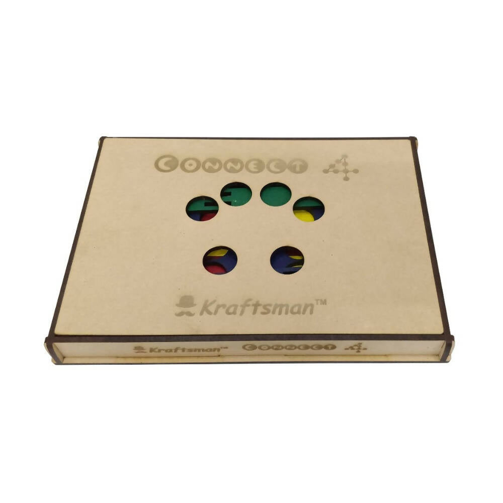 Kraftsman Get-4 In A Row Or Get-In-Line Wooden Game Of Strategy Game
