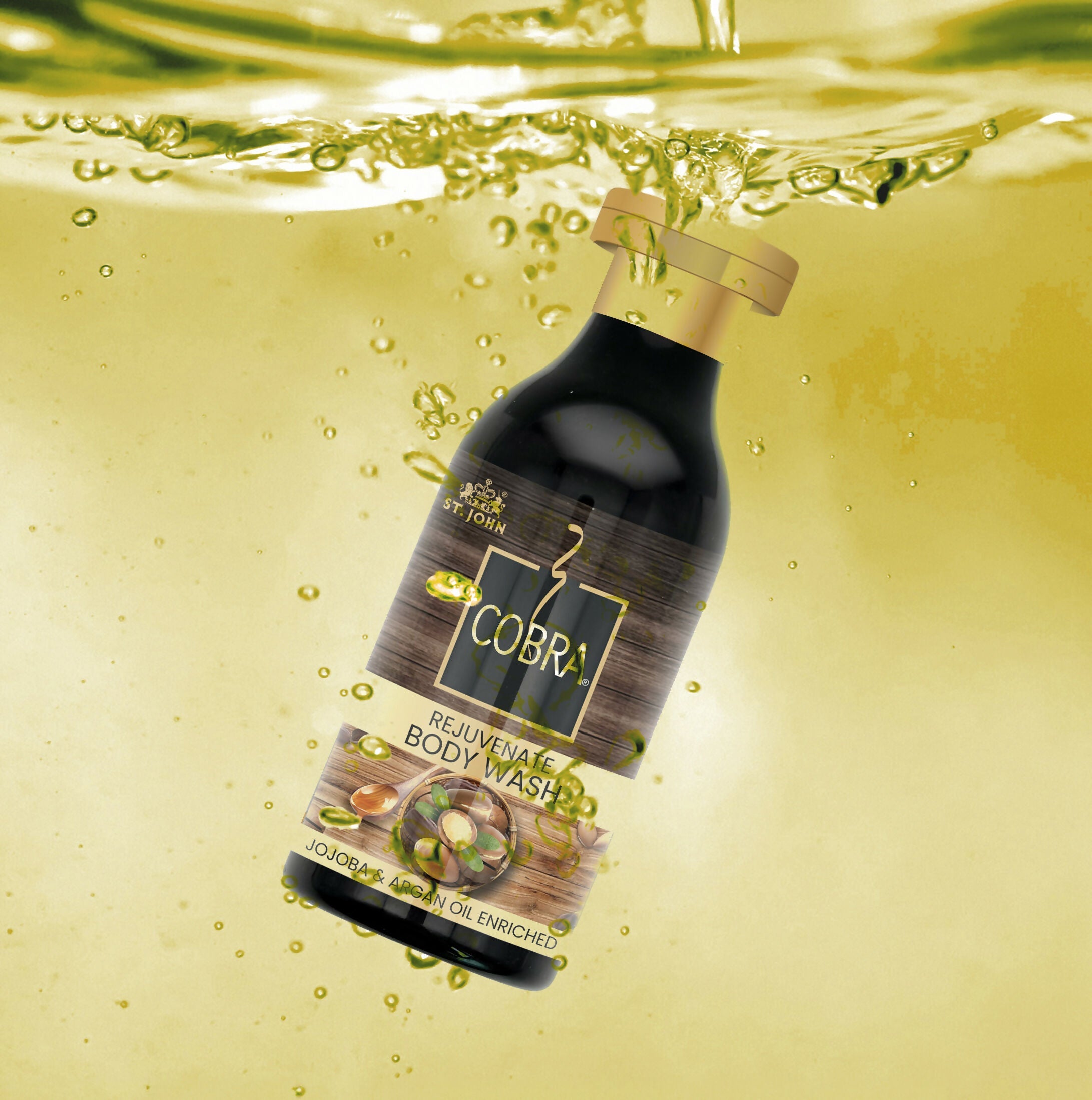 ST.JOHN Cobra Natural Body Wash Jojoba & Argan Oil for Deep Moisture & Radiant, Refreshing Fragrance For All Skin Types
