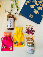 Shuddh Natural Ubtan Based Herbal Gulal, Ayurvedic Thandai Powder, Honey | Holi Gift Hamper