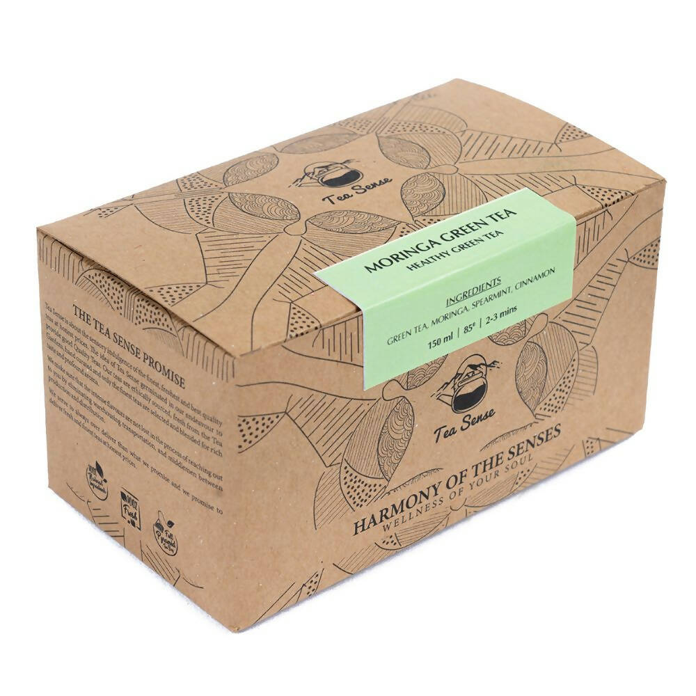 Tea Sense Moringa Green Tea Bags Box