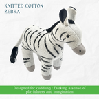 Nesta Toys Newborn Gift Set - Knitted Cotton Blanket, Zebra Plush Toy, Elephant & Car Teether