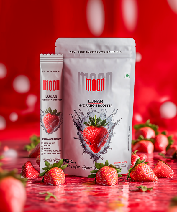 Moon Lunar Hydration Booster - Strawberry Flavour Hover Image