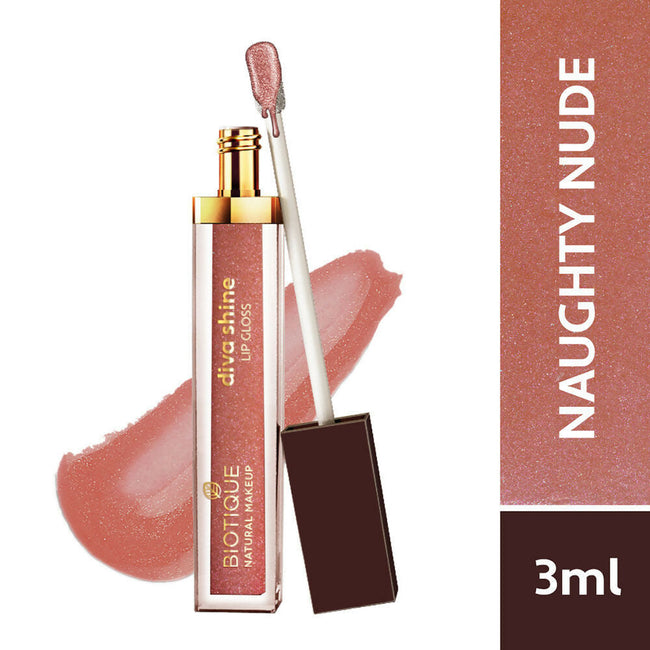 Biotique Diva Shine Lip Gloss - Naughty Nude Main Image