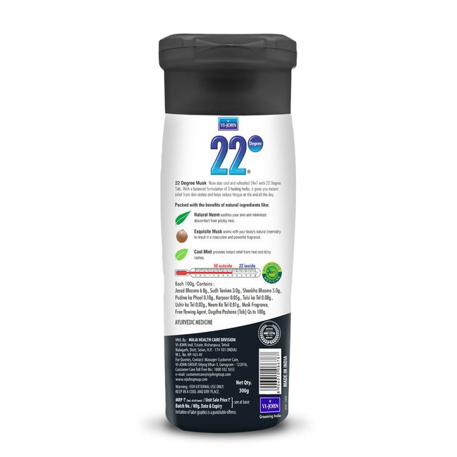 VI-JOHN 22 Degree Cooling Talc Beat the Heat Musk, Neem and Mint Main Image