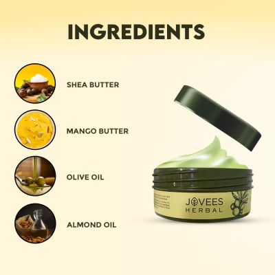 Jovees Shea Body Butter for Dry & Rough Skin Deep Nourishment, Non-Sticky