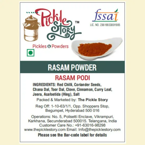 The Pickle Story Rasam Podi