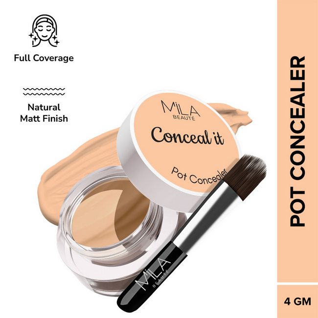 Mila Beaute Conceal It Pot Concealer Creamy Matte Finish with SPF 15 - Medium Beige Main Image