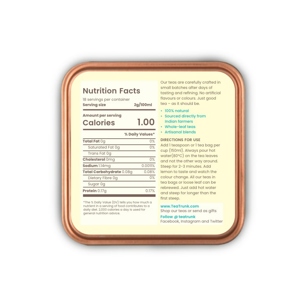 Tea Trunk Blue Pea Flowers Natural Anti-Oxidant Butterfly Pea Flower Tisane Green Tea