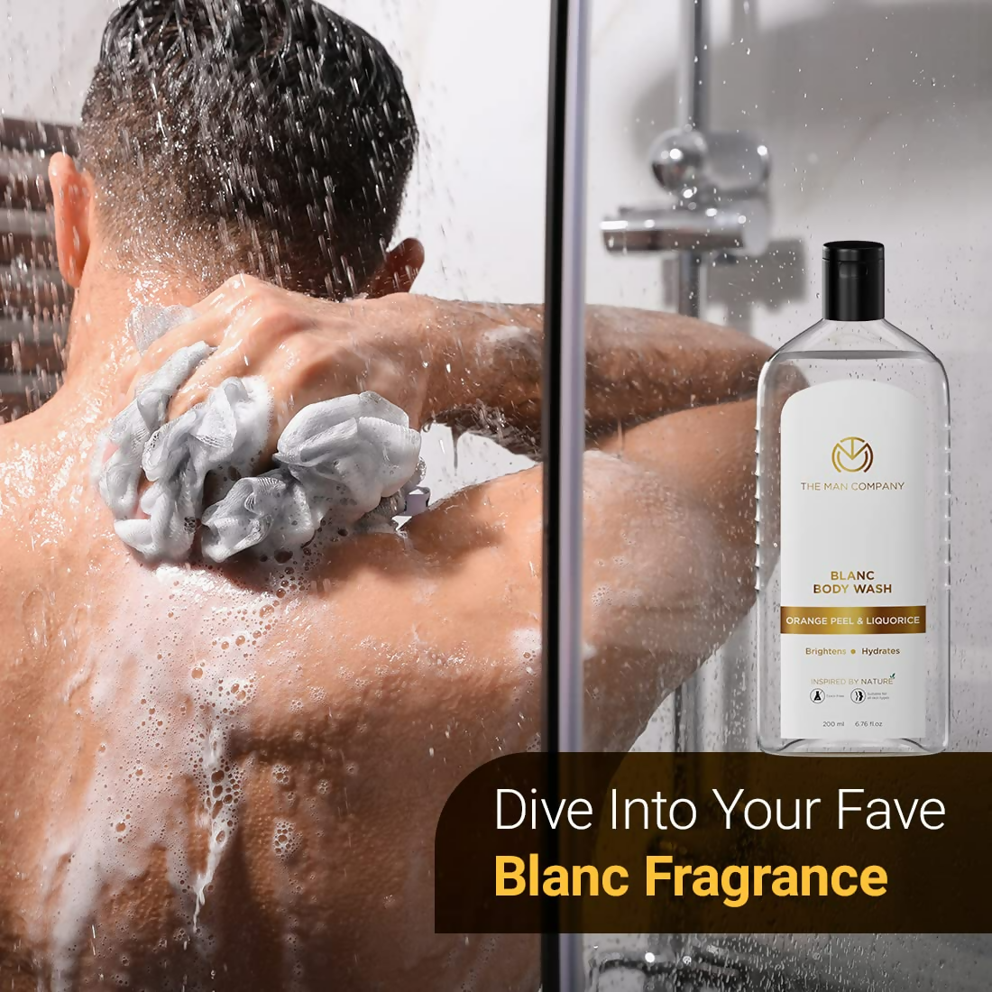 The Man Company Blanc Perfumed Body Wash For Men With Orange Peel & Liquorice
