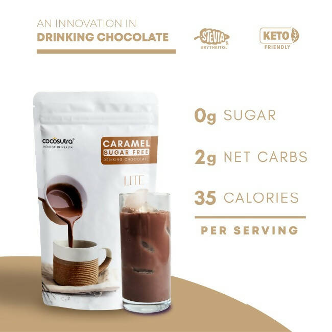 Cocosutra Lite- Sugar Free Caramel Drinking Chocolate Mix