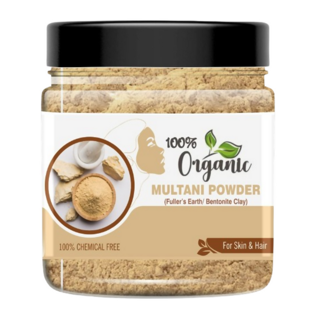100% Organic Pure Multani Mitti Powder (Fuller's Earth) Skin Face Clays Hover Image
