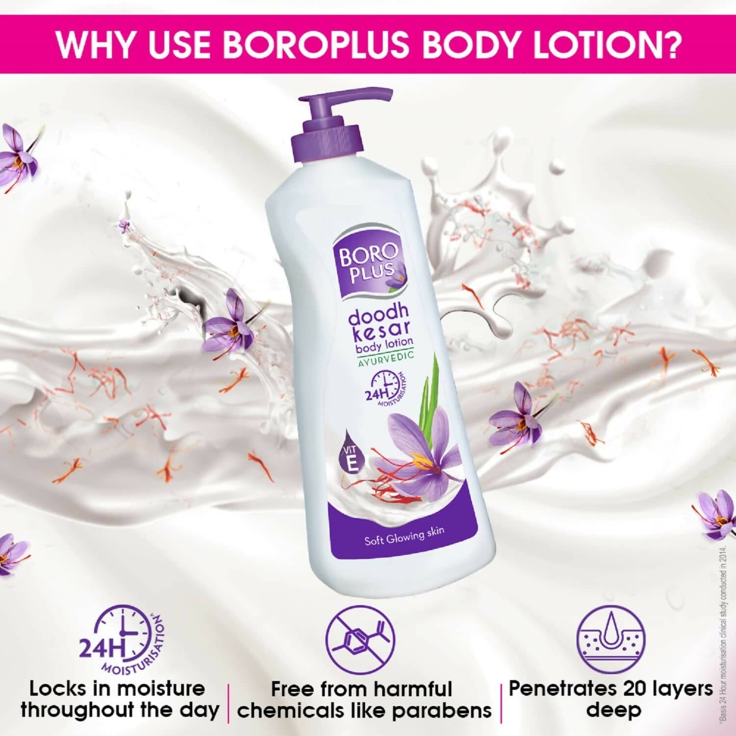 BoroPlus Dhoodh Keshar Body Lotion - Limited Time Offer