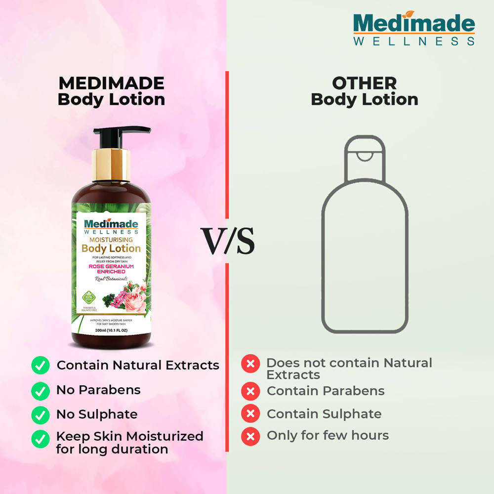 Medimade Wellness Rose Geranium Enriched Moisturising Body Lotion