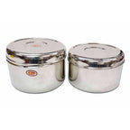 Soham Stainless Steel 2-Box Lunch Box Set -Storage Container-Kids Lunch Box Set