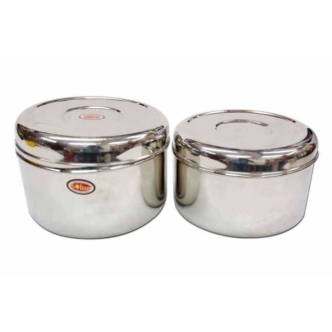 Soham Stainless Steel 2-Box Lunch Box Set -Storage Container-Kids Lunch Box Set Main Image