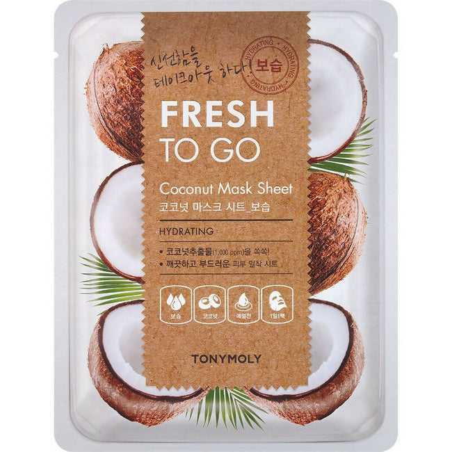 Tonymoly Fresh To Go Coconut Mask Sheet Hydrating - Korean Skincare Hover Image