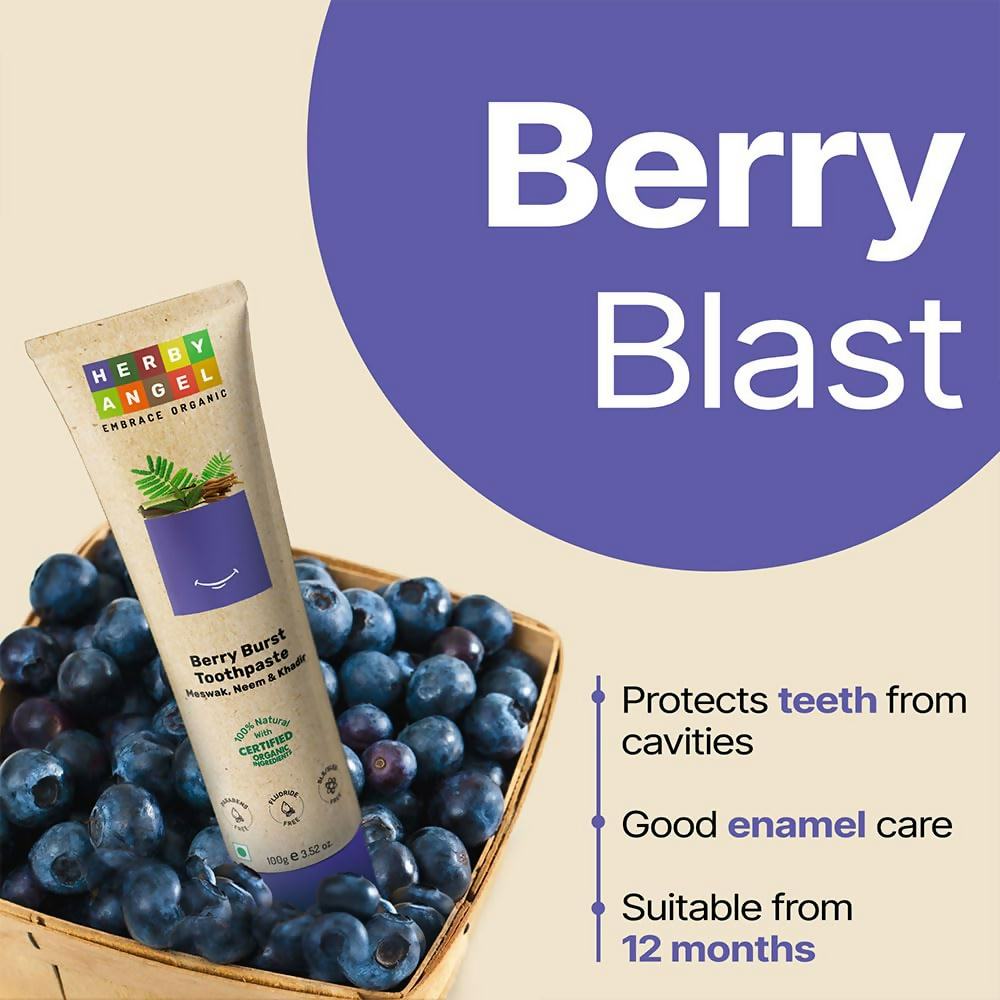 Herby Angel Baby Toothpaste Berry Burst - Herbal Kids