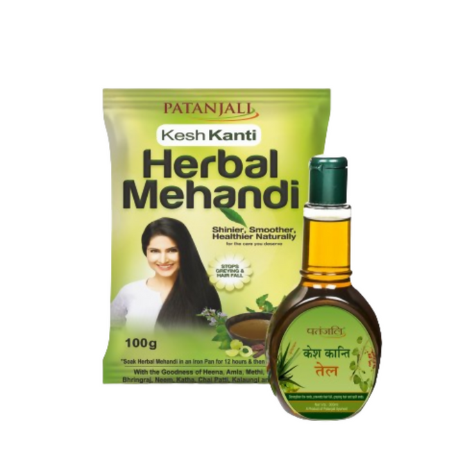 Patanjali Kesh Kanti Herbal Mehandi & Hair Oil Hover Image